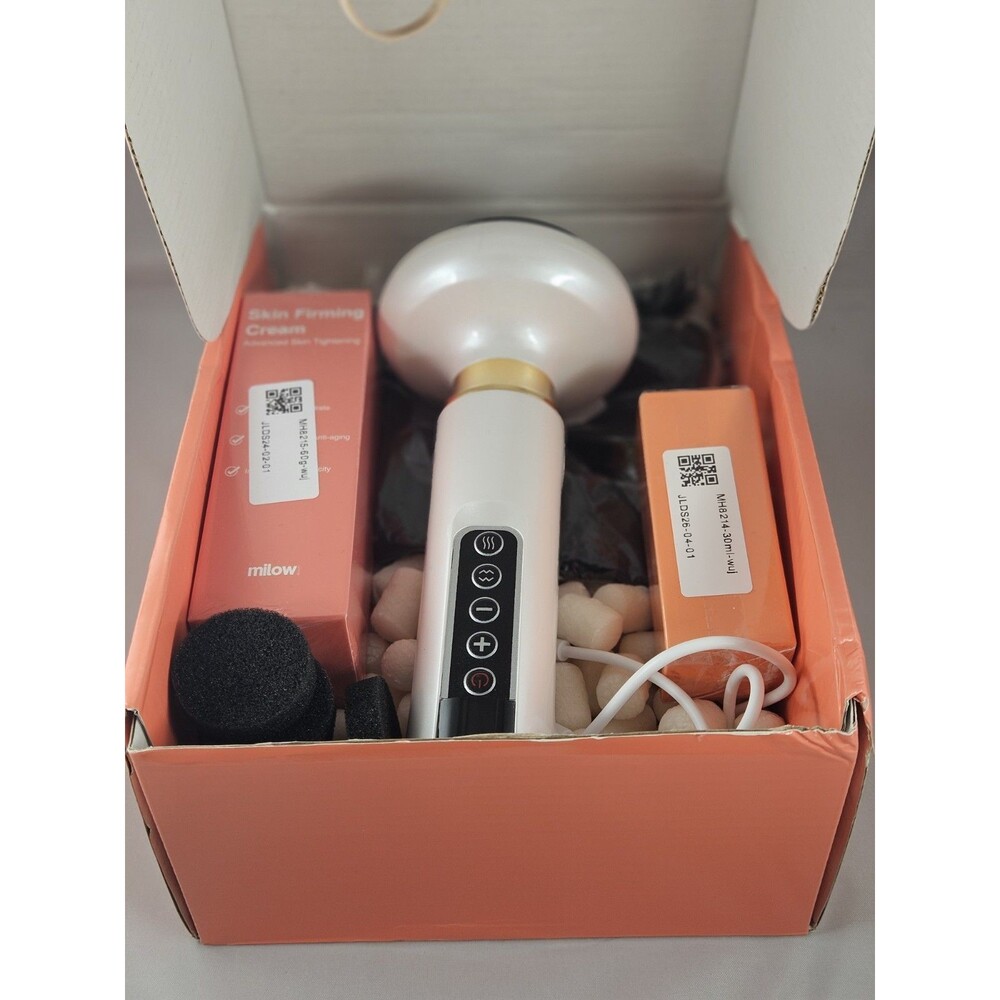 MILOW Beauty GlowFit Cellulite Massager Kit With Skin Firming Cream Collagen Oil